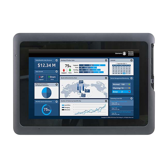 RiTab-10T1 10 inch Semi Rugged Tablet Front View